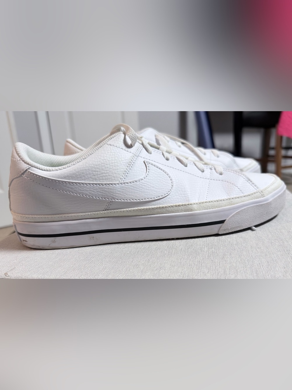 Nike White and Black Size Label Detail
